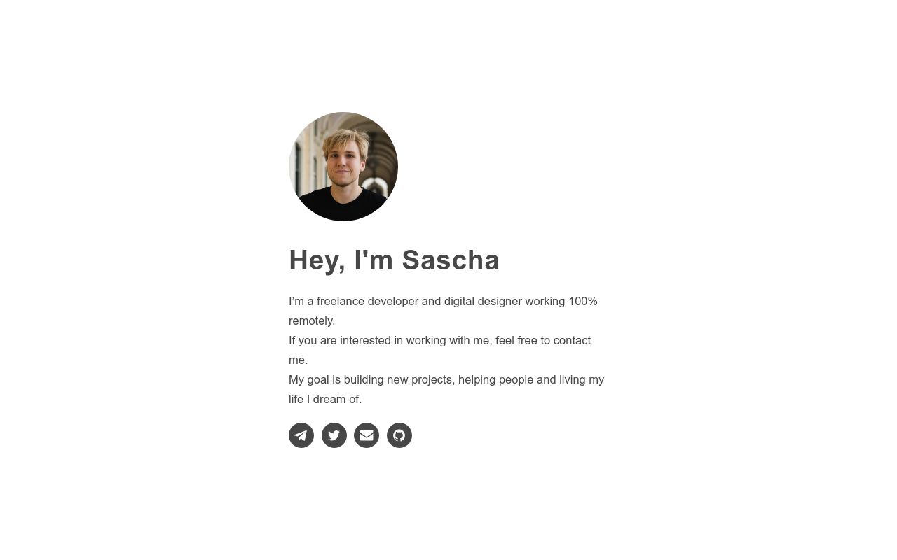 Sascha | Freelance developer and digital designer